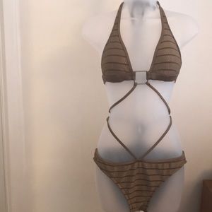 One piece Bebe bathing suit with sarong